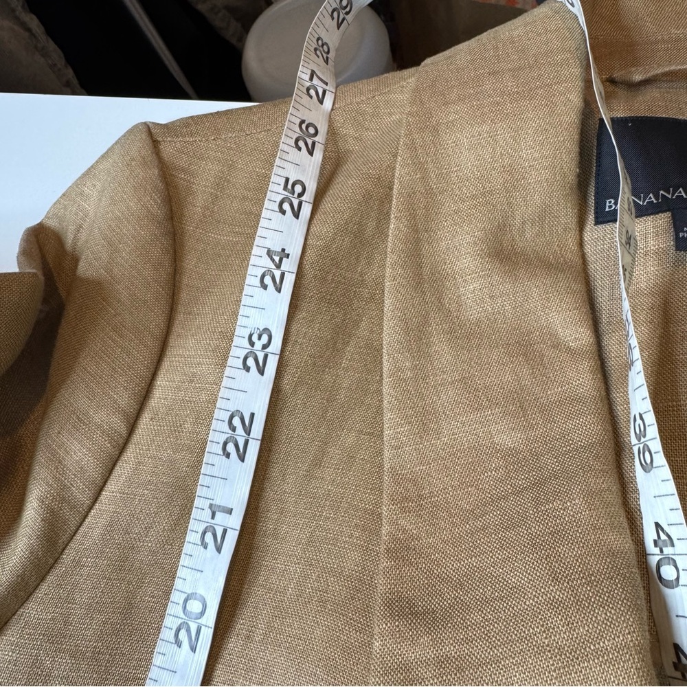 BANANA REPUBLIC ICED LATTE 100% LINEN BLAZER size 4 - Picture 7 of 12